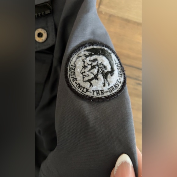 DIESEL boys down filled Grey winter Jacket size youth small 8 10/10 - Picture 2 of 3